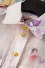 Load image into Gallery viewer, Floral Belted Long Sleeve Shirt Dress