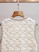 Load image into Gallery viewer, Beaded Lace Tweed Sleeveless Dress