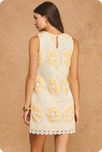 Load image into Gallery viewer, Medallion Crochet Sleeveless Mini Dress