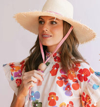 Load image into Gallery viewer, Veronica Wide Brimmed Palm Fringe Hat