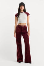 Load image into Gallery viewer, Velvet Good Wait Palazzo Pant Berry Noir