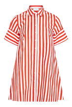 Load image into Gallery viewer, Dock Dress, Red Stripes