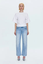 Load image into Gallery viewer, Lexi Mid Rise Bowed Straight