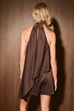 Load image into Gallery viewer, Satin Asymmetrical Halter Neck Top