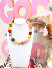 Load image into Gallery viewer, Color Me Happy Resin Beaded Statement Necklace