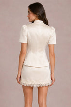 Load image into Gallery viewer, Chic Button Collar Skirt Set