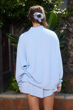 Load image into Gallery viewer, Mock Neck Oversized Solid Ribbed Sweatshirt