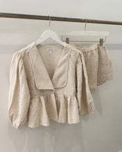 Load image into Gallery viewer, Oversized Collar V Neck Set