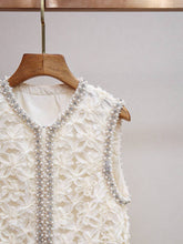 Load image into Gallery viewer, Beaded Lace Tweed Sleeveless Dress