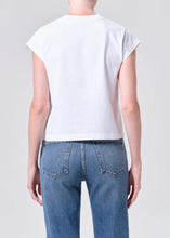 Load image into Gallery viewer, Bryce Cap Sleeve Tee in White