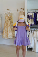 Load image into Gallery viewer, Drop Waist Denim Mini Dress W/ Contrast Stitching