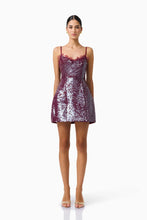 Load image into Gallery viewer, Verdita Sequin Mini Dress in Burgundy