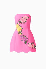 Load image into Gallery viewer, Laurentia Tulip Mini Dress in Fuchsia Pink