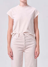 Load image into Gallery viewer, Bryce Long Line Cap Sleeve Tee in Foundation
