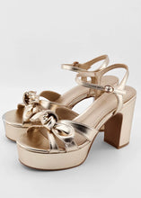 Load image into Gallery viewer, Esmeralda Gold Platform Heel