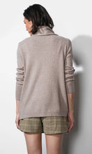 Load image into Gallery viewer, Acacia Scarf Neck Asymmetric Button Up Sweater