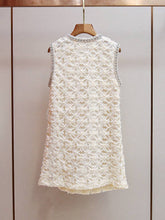 Load image into Gallery viewer, Beaded Lace Tweed Sleeveless Dress