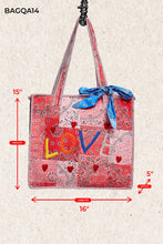 Load image into Gallery viewer, LOVE Quilted Tote Bag