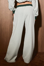 Load image into Gallery viewer, Striped Knit Drawstring Wide Leg Pants