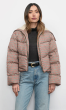 Load image into Gallery viewer, Sally Gingham Puffer w/ Sherling Collar