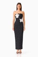 Load image into Gallery viewer, Natasia Embellished Maxi Dress in Black