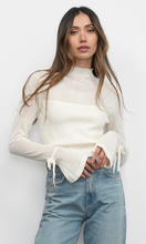 Load image into Gallery viewer, Valerie Sheer Yoke Knit w/ Florets Cuffs