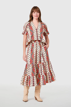 Load image into Gallery viewer, Market Skirt, Crimson Mosaic