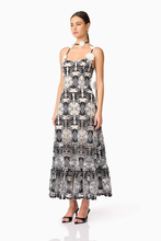 Load image into Gallery viewer, Jolie Floral Midi Dress in Black