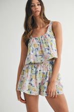 Load image into Gallery viewer, Multicolor Floral Swing Short Set
