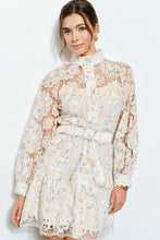 Load image into Gallery viewer, Citrus Floral Embroidered Lace Mini Dress
