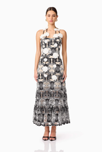 Load image into Gallery viewer, Jolie Floral Midi Dress in Black