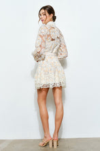 Load image into Gallery viewer, Citrus Floral Embroidered Lace Mini Dress