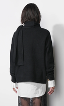 Load image into Gallery viewer, Kit Soft Crew Neck Sweater W/ Removable Scarf