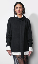Load image into Gallery viewer, Kit Soft Crew Neck Sweater W/ Removable Scarf