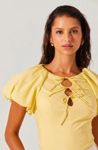 Load image into Gallery viewer, Aine Poplin Puff Sleeve Top

