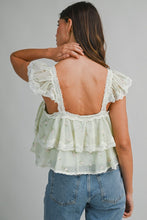 Load image into Gallery viewer, Embroidered Floral Lace Tiered Tank
