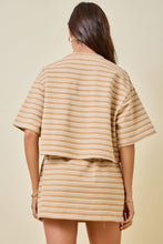 Load image into Gallery viewer, Striped Mini Skirt Lounge Set
