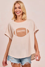 Load image into Gallery viewer, Football Patchwork Waffle Tee
