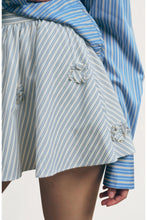Load image into Gallery viewer, Flower Appliqué Stripe Mini Skirt
