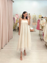 Load image into Gallery viewer, A Line Lace Ivory Midi Dress
