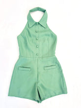 Load image into Gallery viewer, Green Collar Halter Romper
