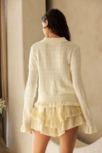 Load image into Gallery viewer, Textured Ruffle Cardigan
