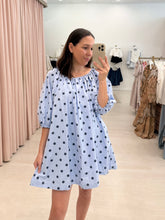 Load image into Gallery viewer, Polka Dot Gathered Mini Dress with Shorts
