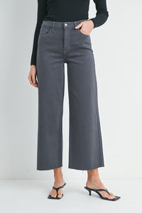 Charcoal Wide Leg Jean