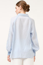 Load image into Gallery viewer, Long Balloon Sleeve Jewel Embroidery Blouse Top
