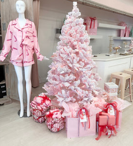 Pink Candy Cane Pajama Set