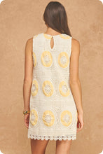 Load image into Gallery viewer, Medallion Crochet Sleeveless Mini Dress

