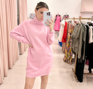Candy Pink Sweater Mini Dress