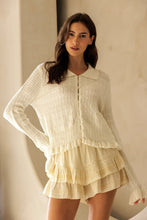 Load image into Gallery viewer, Textured Ruffle Cardigan
