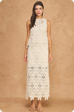 Load image into Gallery viewer, Floral Crochet Midi Skirt Set
